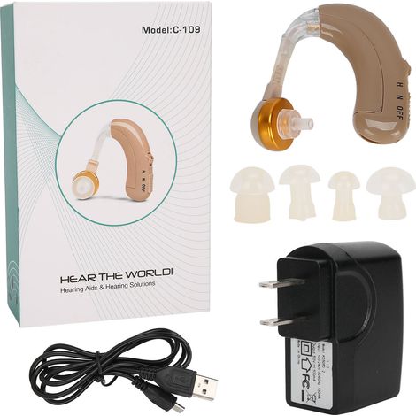 Aide auditive pour seniors, appareil auditif discret et portable, prise US 100-240V (1/5)