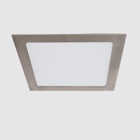 Dalle LED Carrée Extra-Plate 18W LIFUD Coupe 205x205mm Argentée 6000K Blanc froid (1/5)