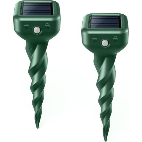 Lot de 2 répulsifs solaires à taupe IP65, 3 modes vibration jardin (1/5)