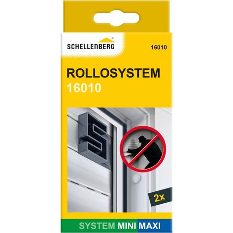 Schellenberg 16010 Ferma persiane Mini/Maxi 2 pezzi, blocca tapparelle avvolgibili, semplice serraggio nella guida, antracite (1/4)