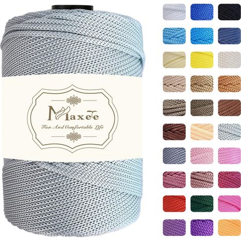 Fil de 4 mm x 200 m en polyester - Cordon en polypropylène - Pour artisanat, décoration de maison, assiette de table, sac à bandoulière, sac à main, attache-tétine - 31 (1/5)