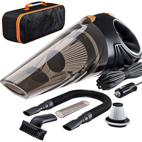 royaluxe - Aspirateur de voiture - Accessoires de voiture - Petit aspirateur de voiture portable haute puissance 12 V avec accessoires, sac - Kit de détails essentiels pour le voyage (1/4)