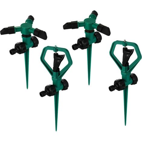 Arroseur Rotatif 360° - Arroseur Automatique pour Pelouse et Jardin - Diamètre de Pulvérisation 8 à 10 m - Raccord Rapide - 3 Buses Réglables - 1 Pièce (1/5)