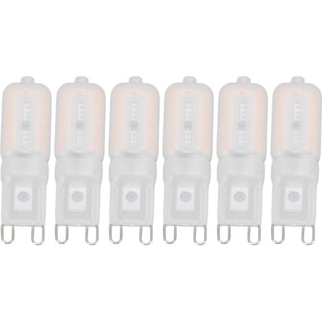 G9-Dimmlampen, augenschonend, energiesparend, 5 W, 22 LEDs, für Decken- oder Tischlampen, 6er-Pack, warmweißes Licht, 220 V (1/5)