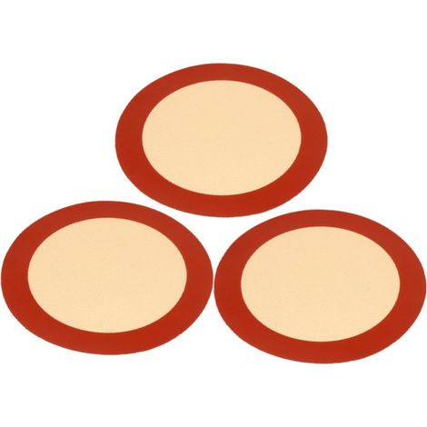 Tapis de cuisson ronds en silicone, antiadhésifs, réutilisables et résistants à la chaleur (1/5)