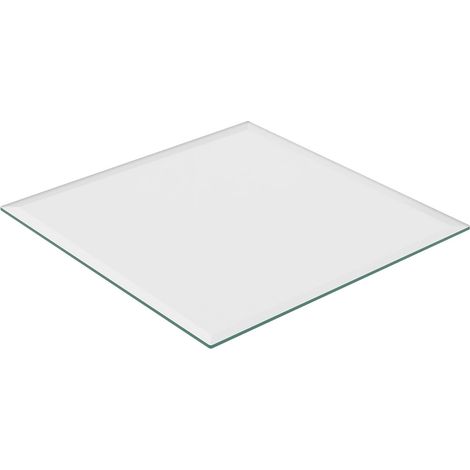 1 Plaque Verre Table Carrée 80x80 Cm 8 Mm Épaisseur Protection Chaleur Cheminée Salon (1/5)