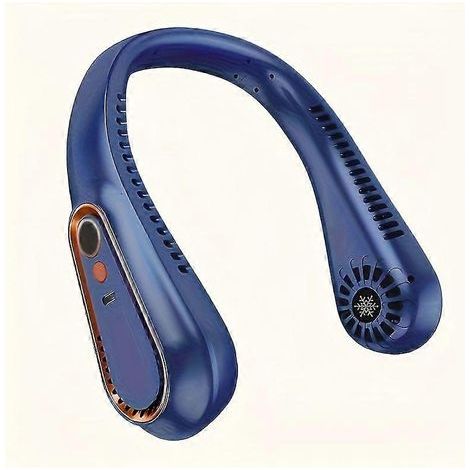 Bladeless neck fan, mini portable USB rechargeable fan with digital display, 5 speeds for camping and outdoor travel (1/5)