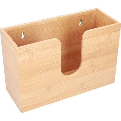Distributeur de papier absorbant en bambou pour cuisine et salle de bain (1/5)