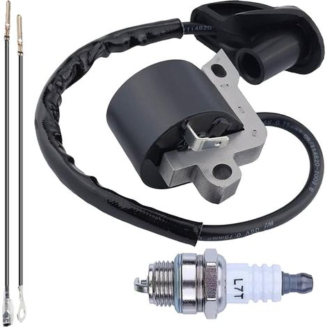 Module de Bobine d'allumage de Remplacement 41284001306 pour Stihl FS400 FS450 FS480 débroussailleuse FR450 FR480 FR480C débroussailleuse à Dos référence 4128-400-1306 avec Bougie L7T (1/5)