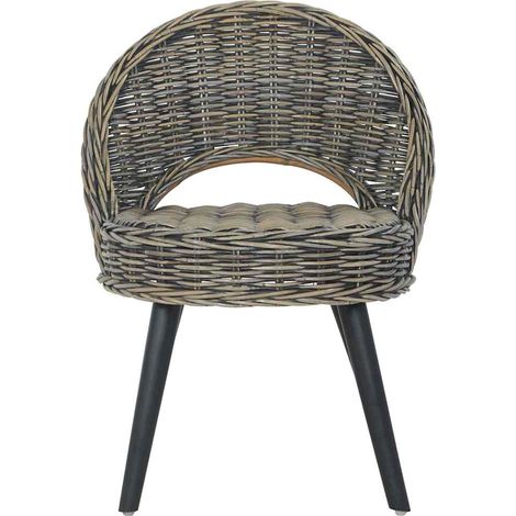 Maison Exclusive - Poltrona in Rattan Kubu Nero