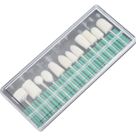 Ortviai Têtes de polissage en laine pour perceuse électrique – 12 pièces, tiges de 2,35 mm, formes et tailles variées (1/5)
