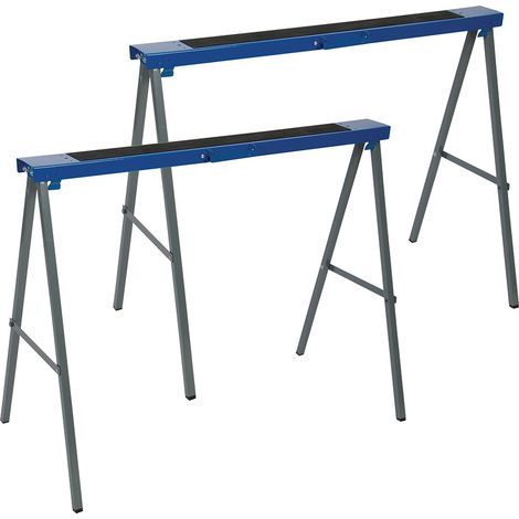 Jeu de 2 treteaux metalliques charge unitaire 125 kg (1/5)