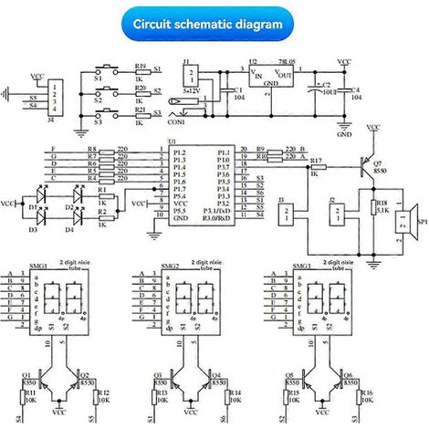 Kits de montage d'horloge électronique à tube numérique avec affichage LED (1/5)