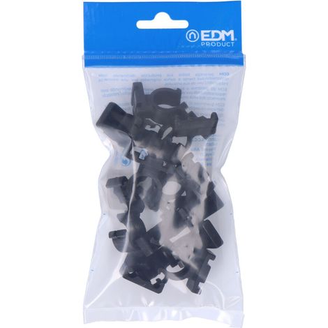 Packung mit 10 EDM-Klemmen M-16 aus schwarzem Nylon für Ferroplast