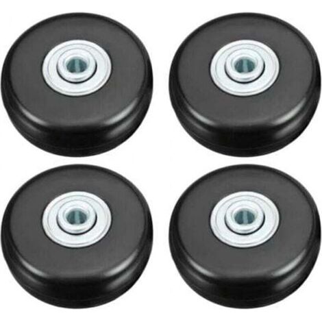4PCS 50mm Roulette Valise, Bagage Valise Réparation Roulette Charge Lourd Muette Caoutchouc Universelle Pivotante Roue Rechange Transport Remplace Roulette pour Valise/Bagage/Sac à Dos/Voyage (1/4)