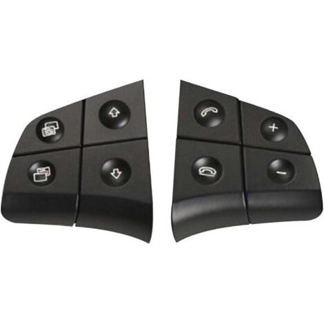 Remplacement Des Boutons De Commande Au Volant Pour Mercedes Benz W164 W245 W251 Ml Gl Br Classe, Noir, 4 Cles (1/5)