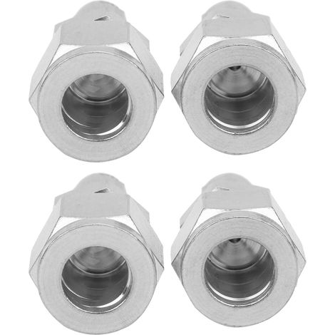 4 raccords à compression en acier inoxydable, adaptateurs de tube à double virole droits pour tuyau (Ф1/8-Ф1/2) (1/5)