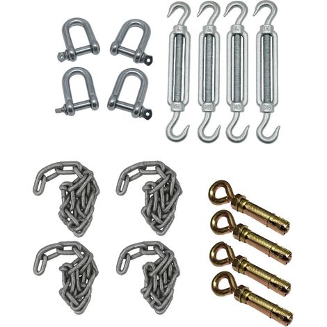 Static Caravan Chain Down Kit with Ground Anchor Bolts (Mobile Home Siting Tether)