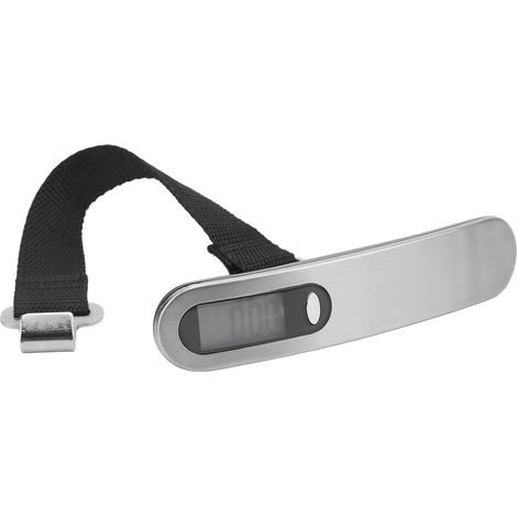 Tragbare digitale Gepäckwaage, 50 kg (110 lb) digitale Gepäckwaage aus Edelstahl mit CR2032-Batterie, kompakte Hängekofferwaage für Reisen, Angeln, Einkaufen und andere Zwecke (1/5)