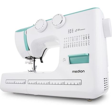 Macchina da Cucire - MEDION - SM 60 - 62W - 24 Punti + Punti Doppie - 700 giri/min - LED - Turchese (1/5)