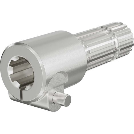 Wiltec Manchon de Prise de force Cardan - Longueur 175 mm - Raccord logement 1 3/8" 6D - Raccord sortie 1 3/4" 20D - Ø 36 mm/44,3 mm - Arbre cannelé de tracteur