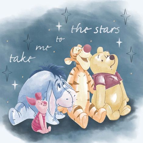 Tableau Disney - Winnie l'ourson - take me to the stars - 35 cm x 35 cm (1/3)