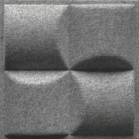 Panneau feutrine - Cube gris - 40x40x4,3 cm - 0,16m² (1/2)