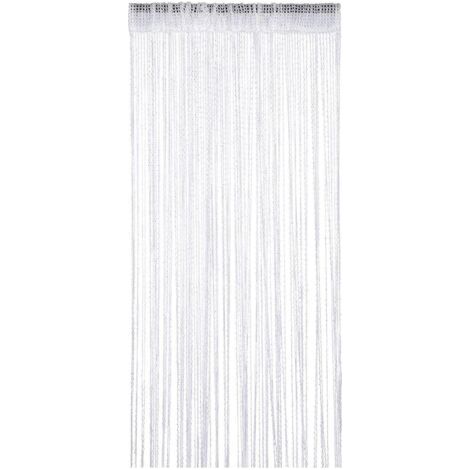 Mosquito Net Door Curtain, 1 Piece, with White Sequin Yarn, 90 x 200 cm, Room Divider, for Outdoor Door and Festive Decoration. (1/5)