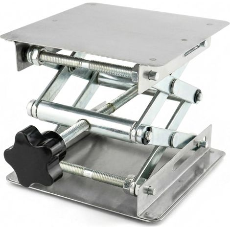 ® Table Élévatrice de Laboratoire, 100 x 100mm Plateforme Elevatrice a Ciseaux en Acier Inoxydable pour Expériences de Laboratoire Charge Maximale 5KG (1/5)