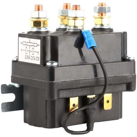 BUNTHAUS Relais de contacteur solénoïde de treuil 12V 250A – Compatible treuils 3000-5000 lb – Acier allié résistant aux intempéries – Installation facile (1/3)
