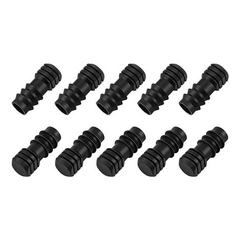Black 13 mm Slim Drip Watering Plugs Plastic Garden Hose Connector for Automatic Watering for Garden Micro Drip Plug (1/5)