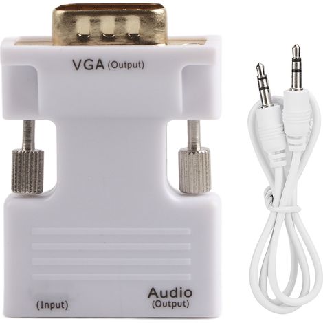 Convertisseur HDMI vers VGA avec Audio 1080P et Câble 3.5mm pour PC, Ordinateur Portable, Téléviseur (1/5)