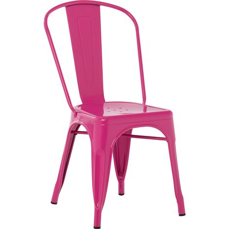 Lot de 4 chaises de salle à manger empilables Lix SKLUM Rose Fushia (1/5)