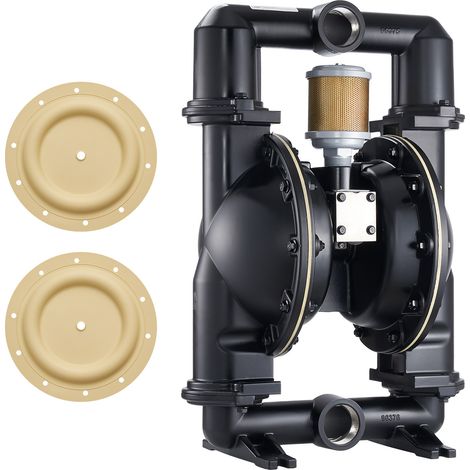 VEVOR Bomba Neumática de Doble Diafragma, 598 L/min, Altura de Descarga de 79,86 m, para Transferencia de Aceite Usado, Carcasa de Aleación de Aluminio, para Diesel, Grasa, Queroseno y Gasolina