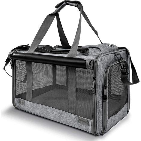 Pet Carrier for Large Cats, Soft-Sided Cat Carrier for Medium Big Cats and Puppy up to 20lbs, Washable Dog Carrier Privacy Protection for Home Outdoor Travel (1/5)