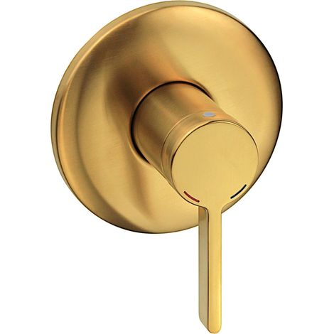 Miscelatore monocomando doccia incasso 1 via colore oro spazzolato con corpo incasso Pollini Lumea LT70003042W  Oro Spazzolato (1/3)