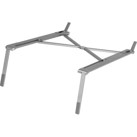 Support d'ordinateur portable en alliage d'aluminium pliable et réglable, support de bureau portable pour tablette et PC de 10 à 17 pouces, gris (1/5)