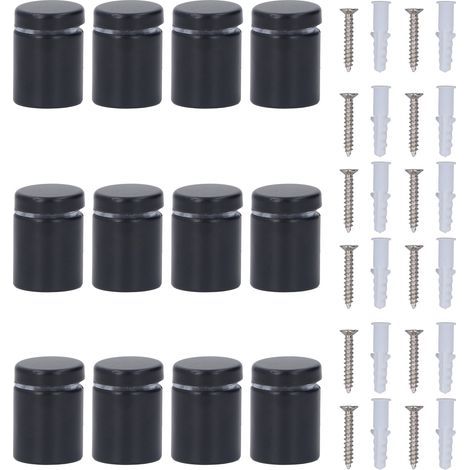 12 ensembles de vis de support en acier inoxydable pour clous publicitaires, support en verre pour miroir, outils de montage (1/5)