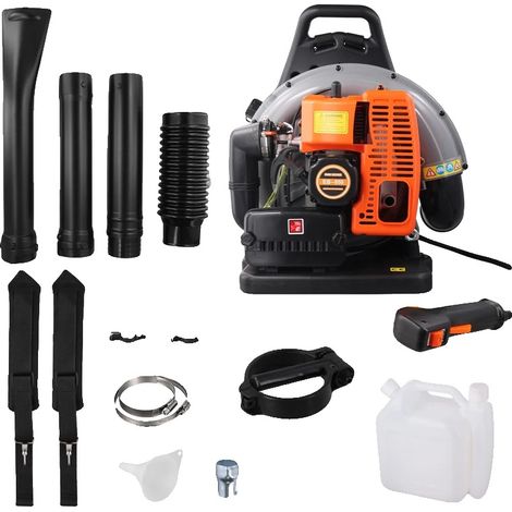 Soplador de mochila, motor de 2 tiempos y 63 cc, diseño ergonómico, 6800 RPM. (1/2)