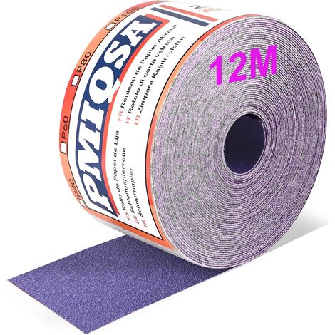 Rouleau de Papier de Verre Céramique Violet 70 mm x 12 m, Grain 40 (1/5)