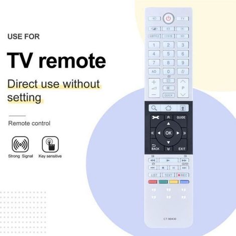 Remplacement Télécommande Toshiba TV pour CT-90430 CT-90427 CT-90428 (1/5)