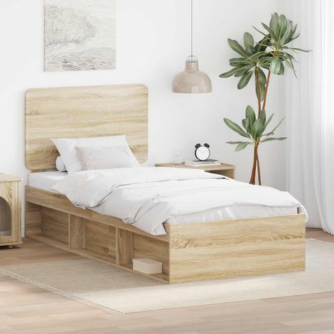 Cadre de lit-Structure de lit Sonoma 90 x 190 cm Bois de pin massif 371984 (1/5)