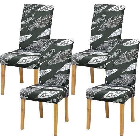 APEX Quatre housses de chaise élastiques, adaptées à une utilisation dans les maisons, les hôtels, les restaurants et autres lieux. (1/5)