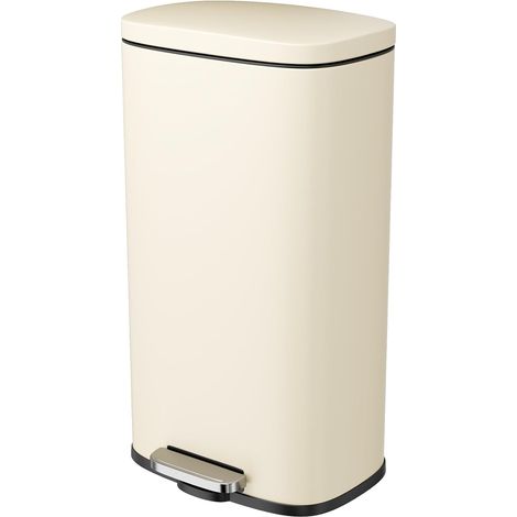 Mülleimer Küche 30L, Abfalleimer mit Deckel-Sandbeige
Softclose Treteimer aus Stahl, mit Inneneimer für Küche, Badezimmer, Büro (1/5)