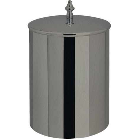 Poubelle avec couvercle diam.21 haut. 25 chrome noir brosse - CRISTINA ONDYNA SH99475