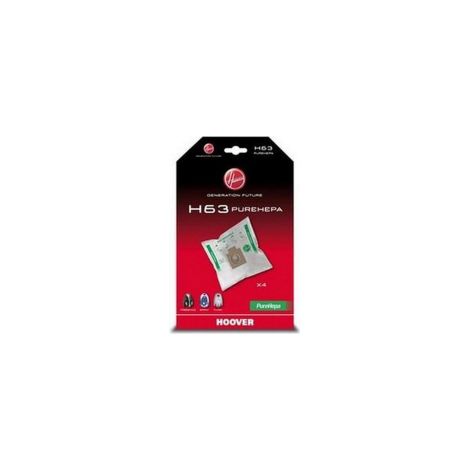 H63 boite de 4 sacs pure Hepa pour Aspirateur 35600536, 09200245 HOOVER (1/3)