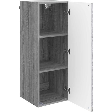 Armadietto a muro Mobiletto a muro Sonoma grigio 33 x 34,5 x 90 cm DAS994341 (1/5)