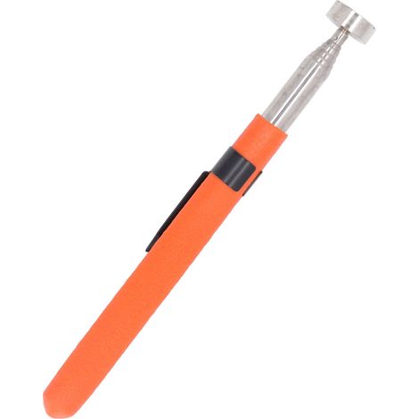 Outil de ramassage magnétique télescopique, clip pour stylo portable, ventouse puissante, poignée en caoutchouc, bâton magnétique rétractable de 3,6 kg (8 lb). (1/5)