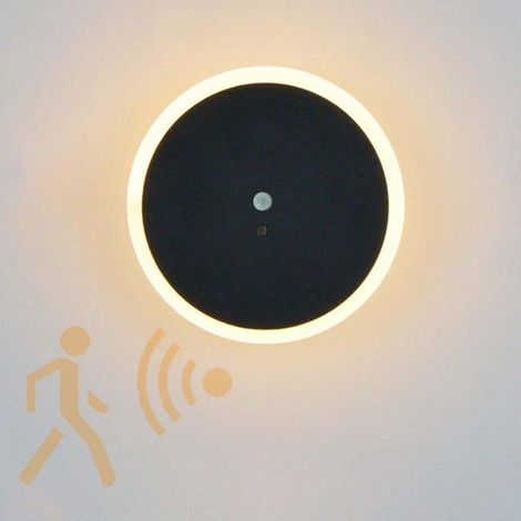Applique murale LED rechargeable à piles, éclairage d'intérieur avec détecteur de mouvement (noir, lumière chaude) (SKU produit : 96775605 SKU Offre : mkh25.7.21-15) (1/4)