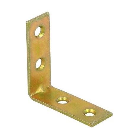 LASTRINE DI GIUNZIONE AD ANGOLO IN ACCIAIO ZINCATO GIALLO 50 X 50 MM. 4 PZ.